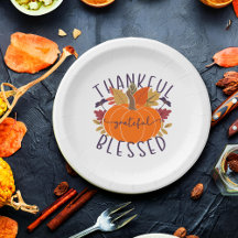Pumpkin för tacksam, välsignad Thanksgiving