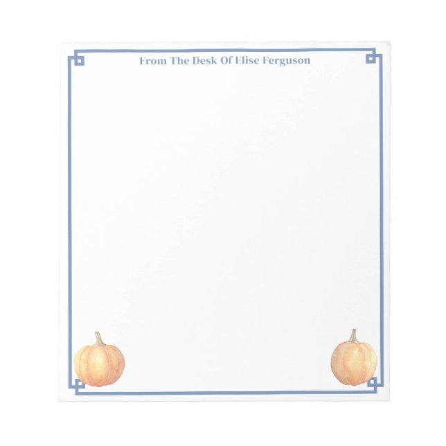 Pumpkin för tidslös Fall Orange | Anteckning från Anteckningsblock (Framsida)