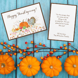Pumpkin för vattenfärgen Happy thanksgiving och Tu