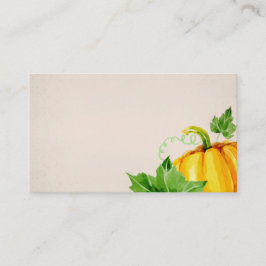 Pumpkin för Watercolor Fall Autumn Thanksgiving Placeringskort