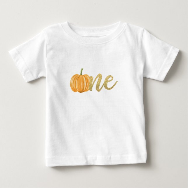 Pumpkin Första födelsedagen 1-skeppet T Shirt (Framsida)