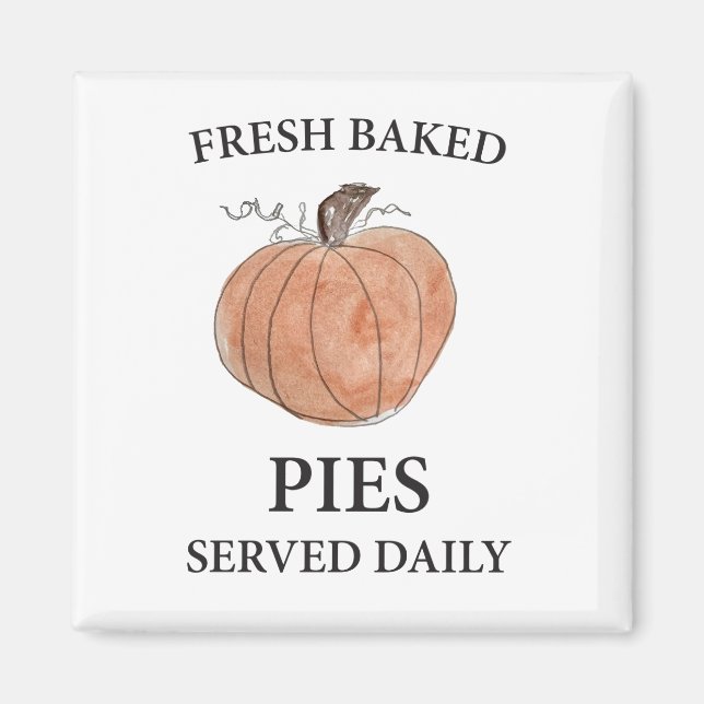 Pumpkin Fresh Baked Paj Art Magnet (Framsidan)