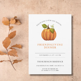 Pumpkin Friendsgiving-Thanksgiving Inbjudningar