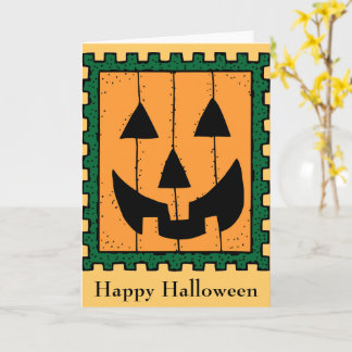Pumpkin Frimärke-hälsningskort Kort