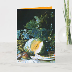 PUMPKIN, FRUKT OCH GLASSWARE-Thanksgiving Helgkort