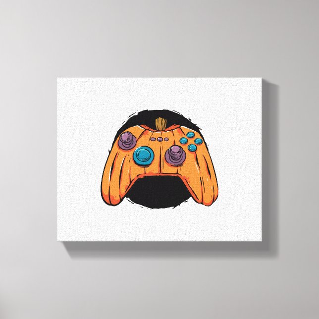 PUMPKIN GAMEPAD HALLOWEEN GAMING CANVASTRYCK (Framsida)