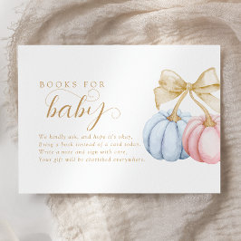 Pumpkin Gender Reveal Bokar för Baby Tilläggskort
