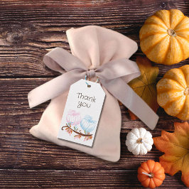 Pumpkin Gender Reveal (visa tack) Presentetikett