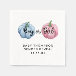 Pumpkin-genderna avslöjar pappersservett