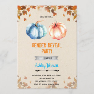 Pumpkin-genderna visar duschinbjudan inbjudningar
