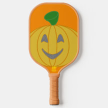 Pumpkin Geometric Orange Pickleball Paddle