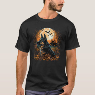 Pumpkin German Shepherd costume on German Shepherd T Shirt