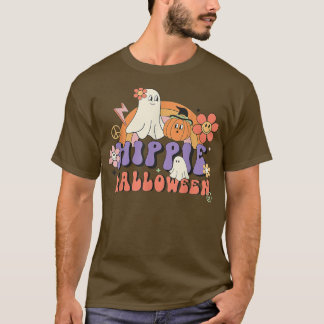 Pumpkin Ghost Boo 60s 70-tal Hippie Halloween Groo T Shirt