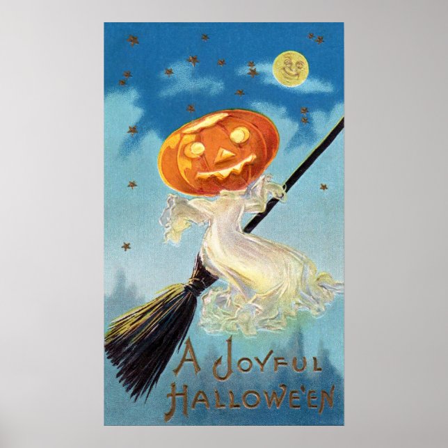Pumpkin Ghost Witch Poster (Framsidan)