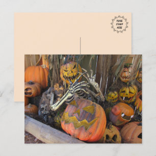 Pumpkin Ghoul Halloween-vykort Vykort