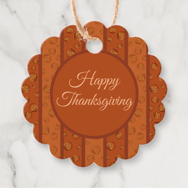 Pumpkin Gift/Favor-taggar Gåvor Etiketter (Framsida)