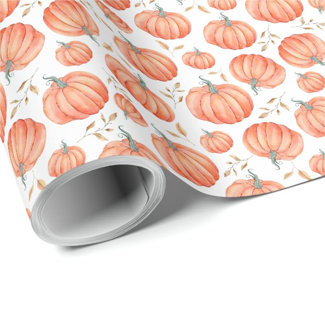 Pumpkin Gift Wrapping Papper Presentpapper (Rullad Hörn)