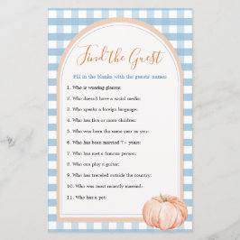 Pumpkin Gingham 1:a födelsedagen Hitta gästspelet