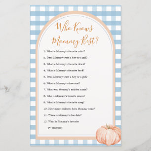 Pumpkin Gingham Birthday som känner Mamma Best Gam