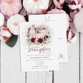 Pumpkin Girl Baby Shower Inbjudan Vykort