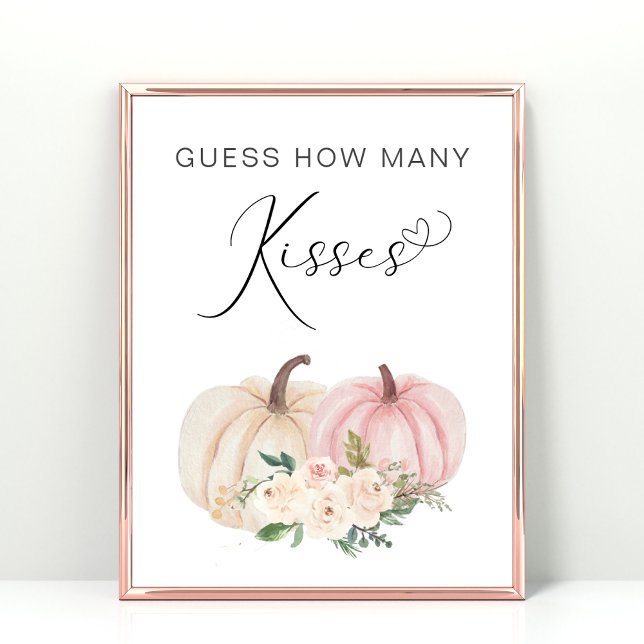 Pumpkin gissar hur många Kisses Baby Shower-spel Poster (Skapare uppladdad)
