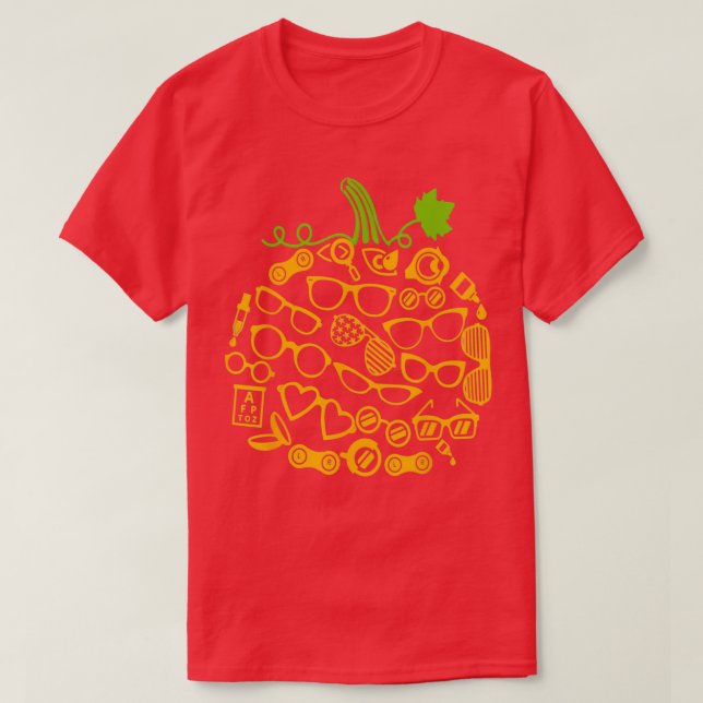 Pumpkin Glass Optometry Halloween Costume 5 T Shirt (Design framsida)