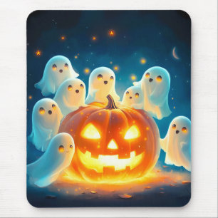 Pumpkin Glow Ghost Party Watercolor Musmatta