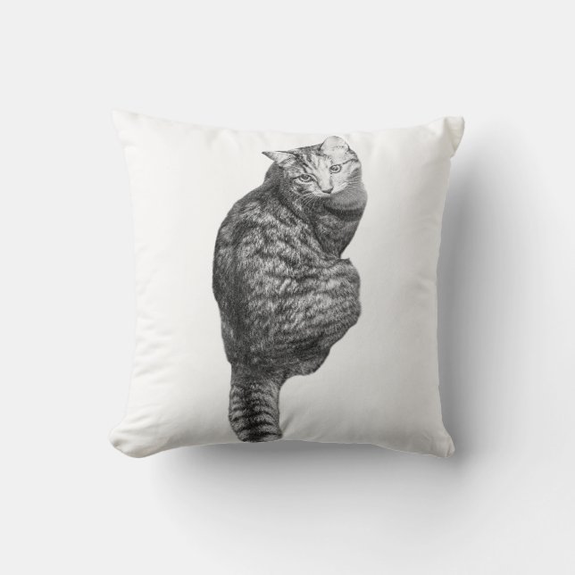 Pumpkin Glow Whiskers Kudde (Framsida)