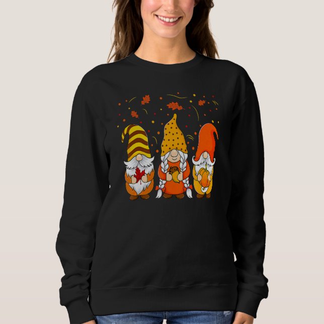 Pumpkin Gnomes Fall Autumn Cute Halloween Thanksgi T Shirt (Framsida)