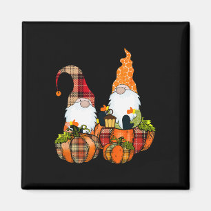 Pumpkin Gnomes faller hösten Cute Halloween Thanks Magnet