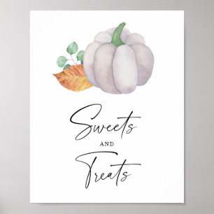 Pumpkin - godis och poster babydusch