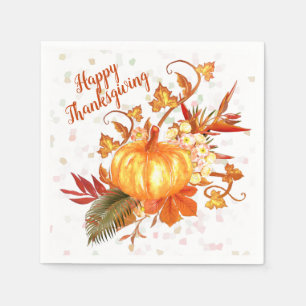 Pumpkin-grafik för tropisk Thanksgiving Pappersservett