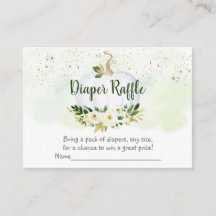 Pumpkin Greenery Guld Baby Shower Raffle