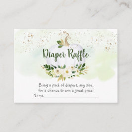 Pumpkin Greenery Guld Baby Shower Raffle Tilläggskort