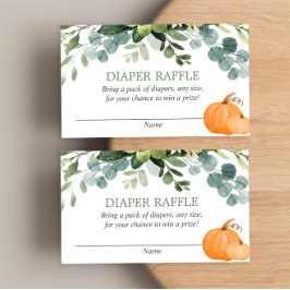 Pumpkin Grey babydusch, blöjkort Tilläggskort