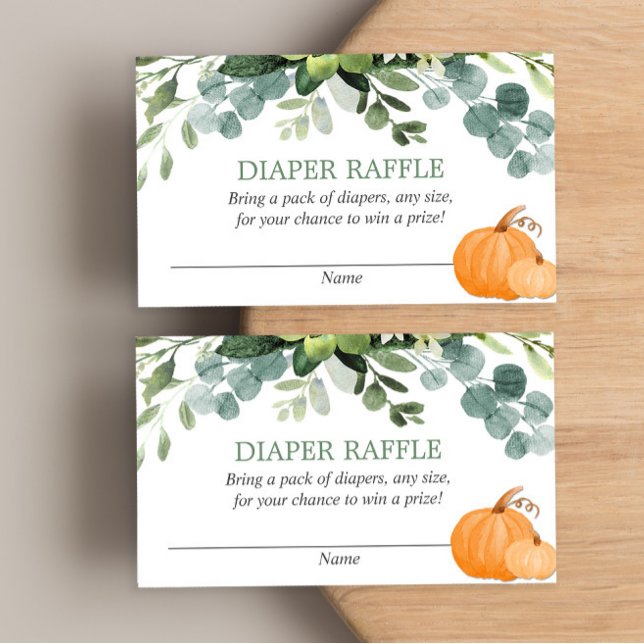 Pumpkin Grey babydusch, blöjkort Tilläggskort (Skapare uppladdad)