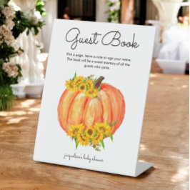 Pumpkin Guest Bok Baby Shower Bröllop