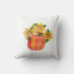 Pumpkin Gult Sunblommor Kudde