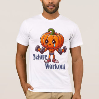 Pumpkin Gym Bro - Före och efter workout Halloween T Shirt