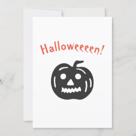 Pumpkin Halloweeen Party Spooky Black and Orange Inbjudningar