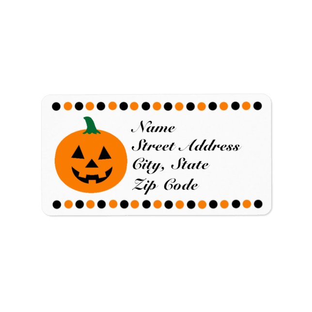 Pumpkin Halloween-Adressetiketter anpassa Adressetikett (Framsidan)