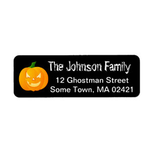 Pumpkin Halloween-Adressetiketter för Personlig Returadress Etikett