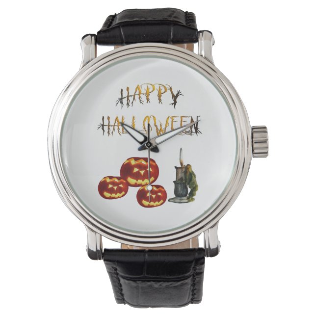 Pumpkin Halloween Armbandsur (Framsida)