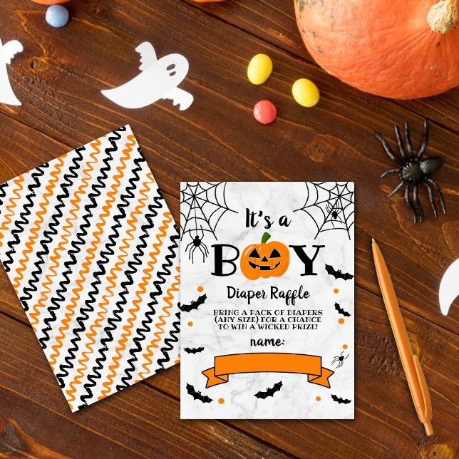 Pumpkin Halloween Baby Shower Tilläggskort (Skapare uppladdad)