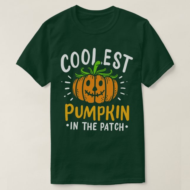 Pumpkin Halloween Bus eller godis T Shirt (Design framsida)