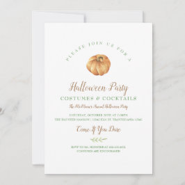 Pumpkin Halloween fest-inbjudan Inbjudningar