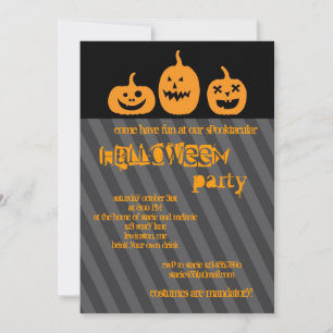 Pumpkin Halloween fest-inbjudan Inbjudningar