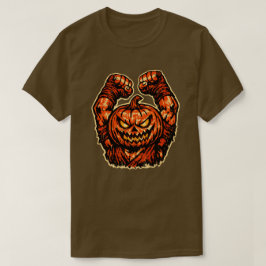 Pumpkin Halloween Fighter — Vintage Retro Spooky  T Shirt