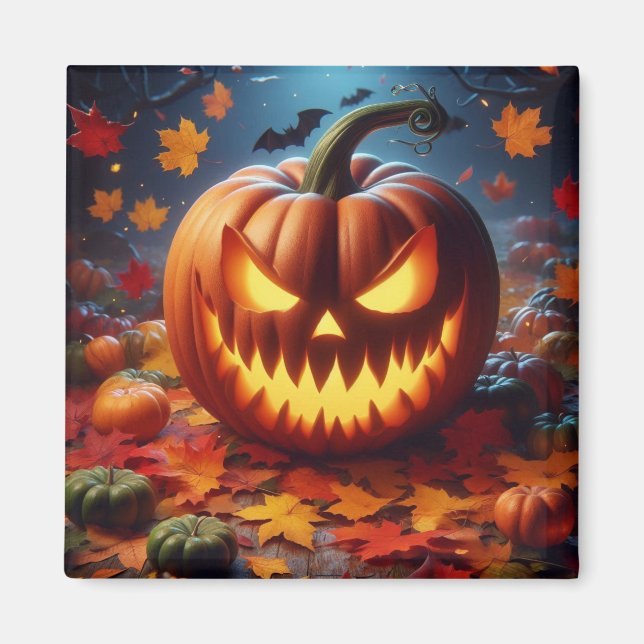 Pumpkin/Halloween/fladdermus-sked Magnet (Framsidan)