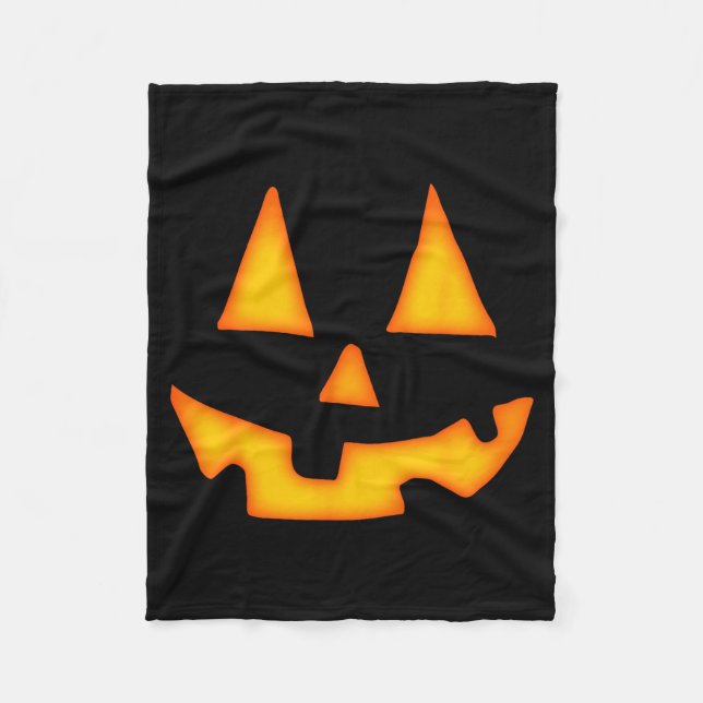 Pumpkin Halloween For Men Women Jack O Lantern Fac Fleecefilt (Framsidan)